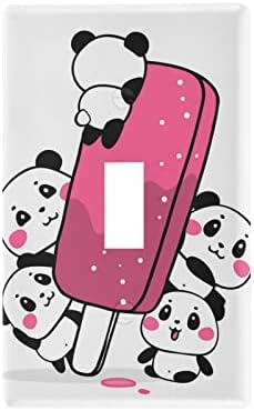 YYZZH Чудесна Панда Сладолед Popsicle Щастлив Карикатура на Животните Превключвател на Кутията Переключающая Плоча На 2.9