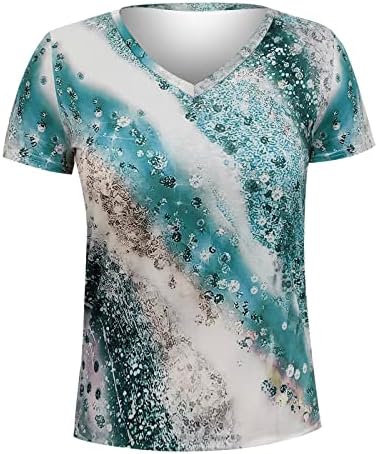 Дамски Еластични Блузи с къс ръкав, Дишаща тениска с кръгло деколте Pollover Класически, Намаляване, елегантно