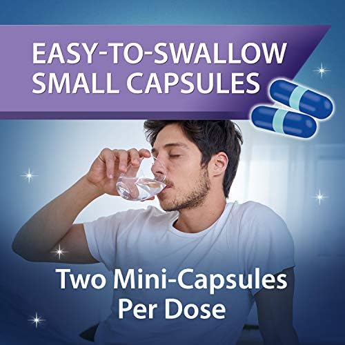 Unisom SleepMinis, Средство за нощен сън, димедрол HCI 25 мг, Мини капсули-по 60 броя (опаковка от 6 броя)