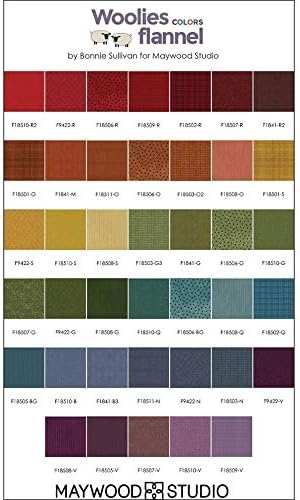 Bonnie Sullivan Woolies Flannel Colors Vol. 2 Ивици, 40 2,5-инчови ивици, jelly roll Maywood Studio