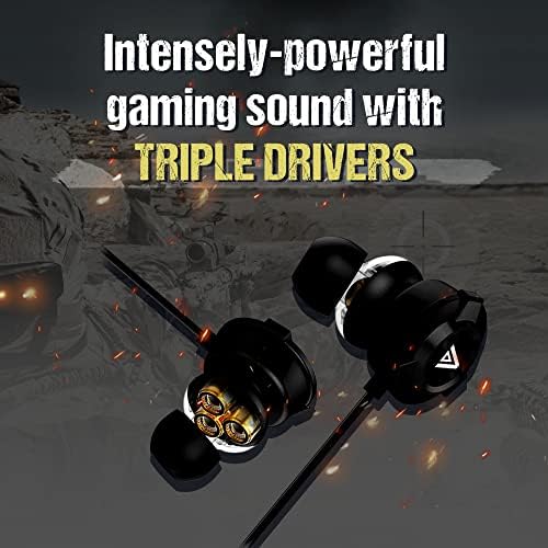 SOUND PANDA SPE-G9 Plus + Слот слушалки с тройно двигател 3,5 мм двоен микрофон | Слушалки с Кабел с кабел 1,5 м | за