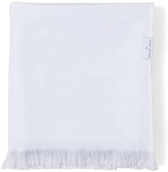 Кърпа голям размер от Органичен памук Barefoot Dreams® в ярки Райета, Карбоново-бяло, 39 x 74