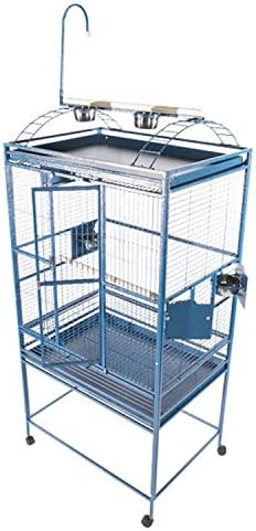 A & E Cage 8003223 Клетка за птици Play Top е от Пясъчник, с разстояние между пръти 5/8 инча, 32 х 23, Синя