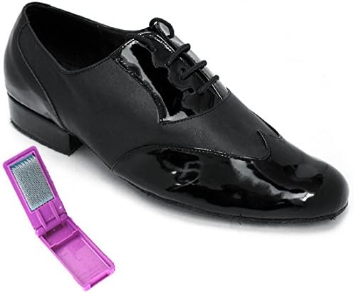 Много добри танцови обувки - Мъжки Стандартни гладка обувки за валс и бални танци - M100101 -Ток 1 инч и