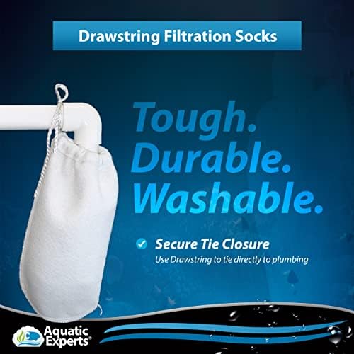 Климатик за аквариумной вода TankFirst 500 мл и 2 опаковки, Филтриращи чорапи с завязками 7 x 16 200 Микрона