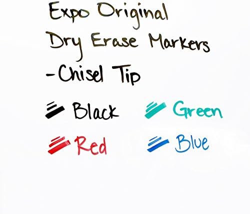 Маркери EXPO Original за сухо изтриване, на Върха Стамески, Различни цветове, 4 опаковки