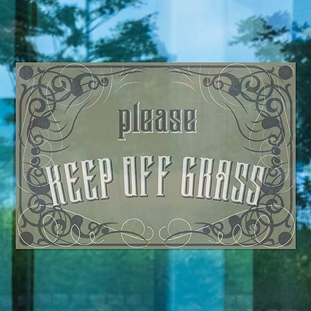 CGSignLab | Верига за прозорци Моля, стойте далеч от билки -Викторианската готик | 36 x 24