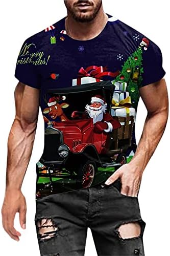 XXBR Коледни мъжки дизайнерски тениски с къс ръкав, улични 3D Забавни Коледни Тениски с образа на Дядо Коледа, Новост,