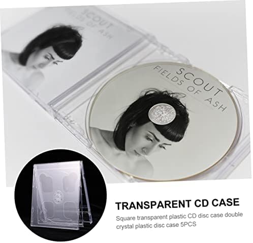 SOLUSTRE 5шт CD-диск Jewel Case калъф за дискове Стандартни калъфи за бижута Прозрачни кутии за бижута калъф за съхранение