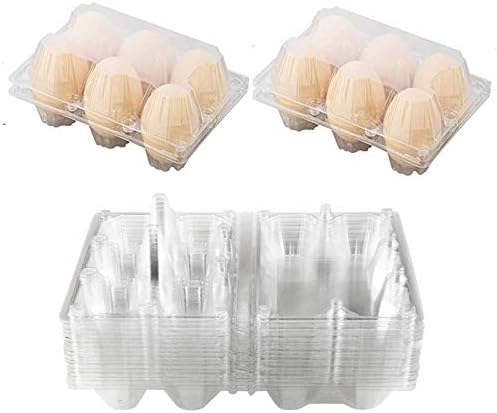 Luckgy 16 бр. в опаковка, Прозрачна Пластмасова кутия за яйца, екологични титуляр за яйца, държи здраво 6