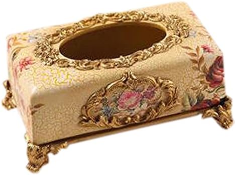 Кутии за Салфетки за дома Phoenix Wonder Creative Luxury Resin Tissue Box Living Room, C Gold