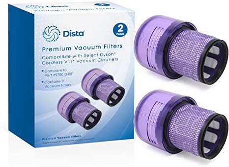 Вакуум филтри Dista Filter -2 опаковки, съвместими с почистване на Дайсън V11 Drive Torque Vacuum и Дайсън V11 на Животните.Сравни с детайли # 970013-02
