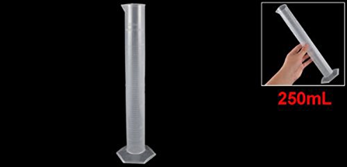 YXQ 250 мл Градуированный Инструмент За Измерване на Капацитет на Цилиндъра За Течност Прозрачна Бяла Пластмаса