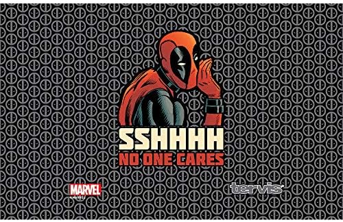 Термокружка изкуство, музика с с трикратно стени на Marvel - Deadpool Запазва напитките студени и топли, 20 грама - Неръждаема стомана, Шшшт, Никого не им пука