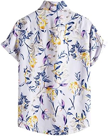 Мъжки Хавайска Риза, бързо съхнещи Тропически Ризи Алоха, Ежедневни Ризи за Почивка на Плажа, С Къс Ръкав, Блузи,