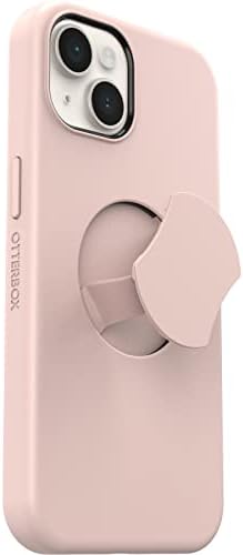 Калъф OtterBox за iPhone 14 и iPhone 13 серия OtterGrip Симетрия - НАКАРА МЕ да се изчервявам (розово), вградена дръжка, елегантен корпус, защелкивается на MagSafe, релефни ръбове защитав