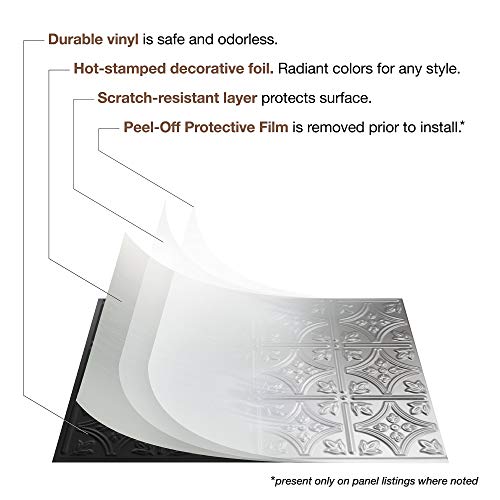 ФАСАДАТА е в традиционен стил /модел 1 Декоративна vinyl панел 18 x 24 инча за задната част от полиран алуминий (5 бр)