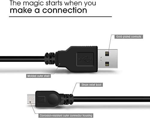 Комплект от 2 на 10-футови кабел за зареждане на контролера PS4, Кабел за синхронизиране, игрово устройство и кабел Micro USB