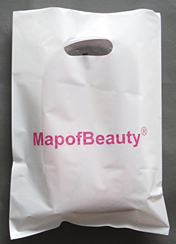 MapofBeauty 20 Инча/50 см Модни Дамски Къдрава Перуки със Средна дължина, С Плоска бретон, Перуки (тъмно кафяво)
