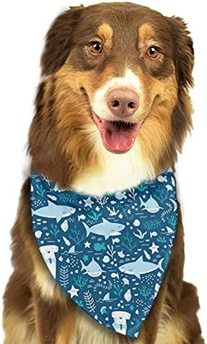 Кърпа за Кучета Happy Акули, Кърпи За Кучета, Триъгълни Престилки, Шал, Аксесоари за Малки, Средни и Големи Кучета,