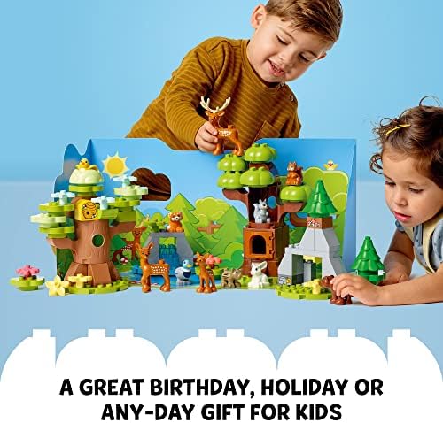 LEGO DUPLO Диви животни Европа 10979, Образователни Играчки за деца в предучилищна възраст от 2 години с Фигурки на горски