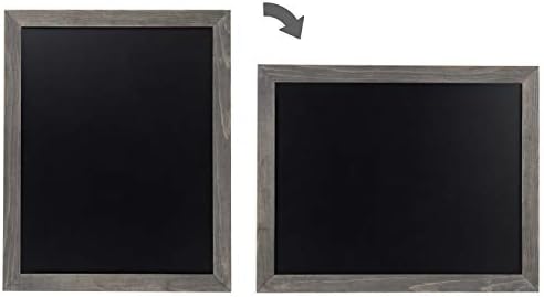 Табели за класна дъска MyGift с монтиране на стена - 15 х 13 См В сива дървена рамка в Селски стил, Стираемая Дъска за Бележки,