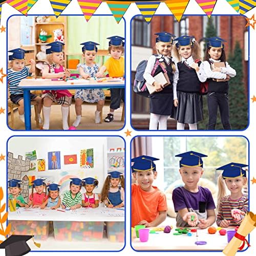 BOARDFEB 38 БР Хартиени деления шапки с корона за деца, выпускная шапка за детска градина, подаръци, цветя, декорации
