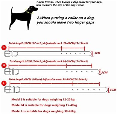 Кожен нашийник за кучета Удобен с метална катарама и D-образен пръстен Здрав Здрав нашийник за кучета (със Средна дължина 24 инча, кафяв)