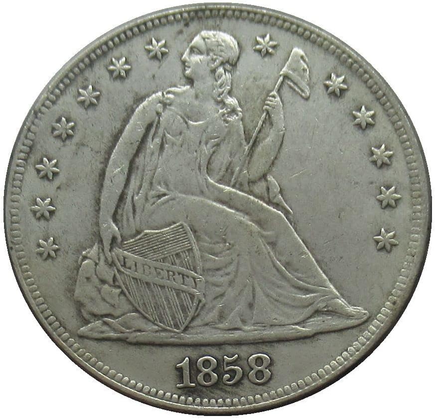 Възпоменателна монета - Копие от Хартата 1858 г. на стойност 1 щатски долар със Сребърно покритие
