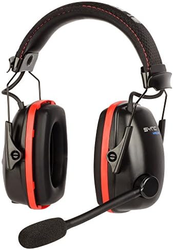 Безжични слушалки Honeywell Дребно Синхронизиране с Bluetooth 4.1 (RWS-53016), черно с червени акценти и 3M WorkTunes Connect