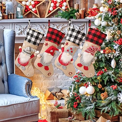 Коледни Чорапи, Големи Коледни Чорапи, Украса, Дядо коледа, Снежен човек, Отглеждане с Елени, Коледни Украси и Аксесоари за Партита, Венец Балони