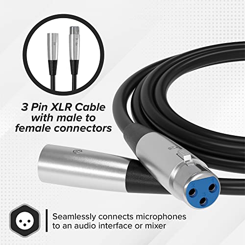 Удлинительный кабел за микрофон CIMPLE CO XLR Male - XLR Female - Кабел 6 мм конектор 3P - 3 Pin - за микшеров, микрофони,