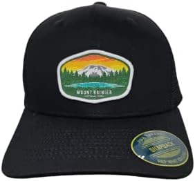 Бейзболна Шапка Mount Rainier шофьор на камион Hat възстановяване на предишното положение с Нашивкой от плат Национален
