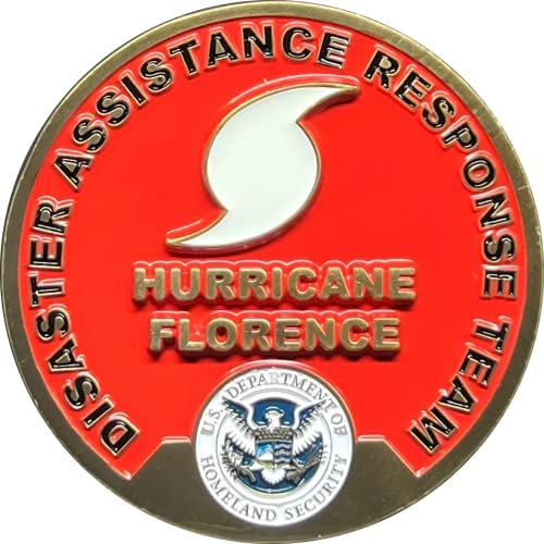 EL12-012 Ураган Флоренция Дарт Група за реагиране при бедствия CBP FEMA Challenge Coin ICS