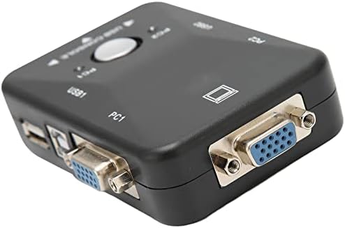 USB 2.0 KVM switch, 2-портов KVM суич с два монитора, Разделител видео с VGA РЕЗОЛЮЦИЯ 1920 X 1440, Поддръжка на онлайн-игри