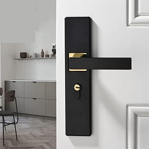 LILOA Черно Тъпо Система за заключване на вратите за Спалня с ключове, Предпазна ключалка за входната врата, анти-кражба на