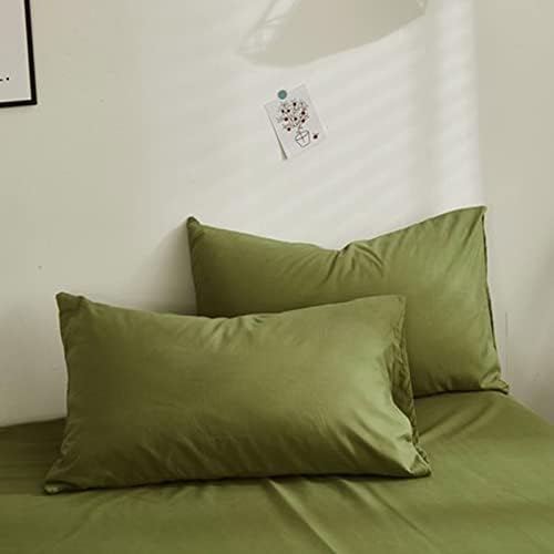 Комплект одеяла Nanko Cal King Тъмно Зелен, Маслинено-зелен Мек Заден Сезон Пух Алтернативна Стеганая Пододеяльная Поставяне