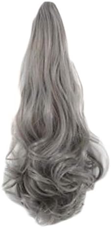 Удължаване на коса във формата на конска опашка с нокът в ориенталски стил, къдрава перука с вълнообразни заколкой, цели удължаване