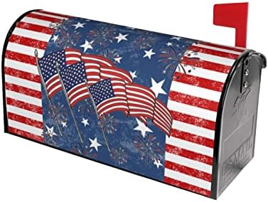 Седалките За Пощенски кутии на Ден на Независимостта Магнитни Стандартен Размер 18 X 21Патриотичен Американски Флаг,