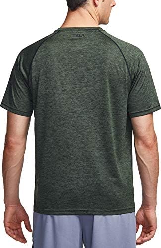 TSLA 1 или 2 Опаковки на Мъжките Ризи За тренировки и тичане, Тениски Dry Fit, Абсорбиращи Влагата, Спортни