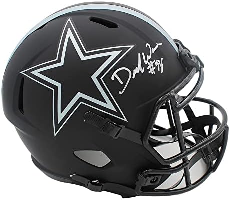 Демаркус Уэр Подписа Голям шлем NFL Dallas Cowboys Speed Eclipse NFL - Каски NFL с автограф