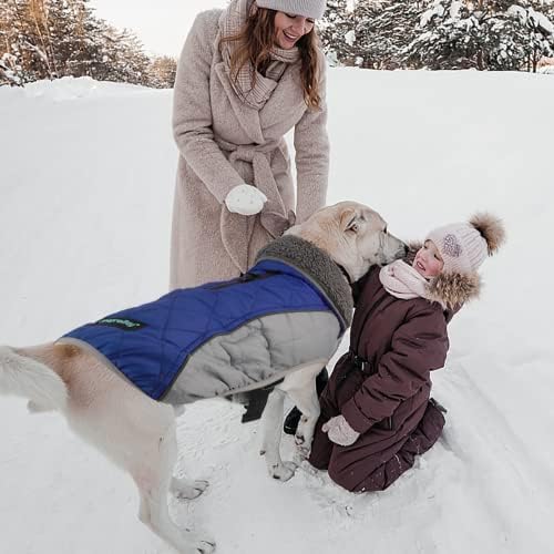 Зимно палто за кучета Fragralley - Топло Яке за кучета с мека руното облицовка за студено време, Водоустойчив Ветрозащитная