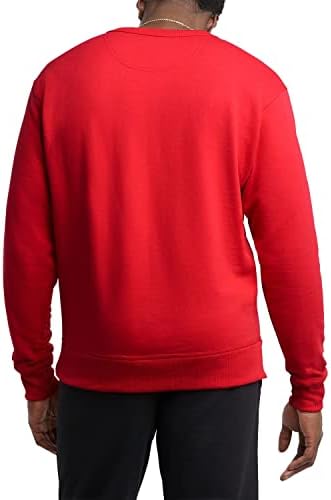 Мъжки hoody Champion's Powerblend Fleece Crew Sweatshirt за мъже с яка-часова, на който пише Сценарий (обл. или Big
