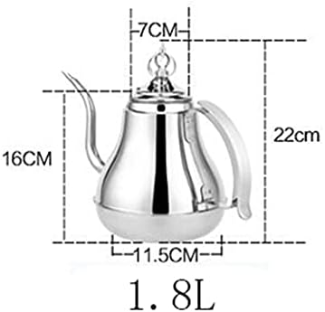 Чайник XWOZYDR 1,8 л /1.2 литра от неръждаема стомана, Златен и Сребърен Чайник С Цедка, Кухненски Бойлер за