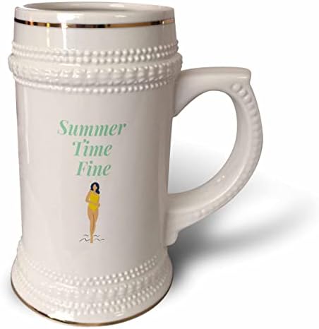 Триизмерно надписи summer time fine с образа на дама - чаша за стейна на 22 унция (stn-362703-1)