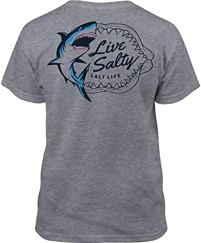Младежка тениска с къс ръкав Salt Life Boys 'Shark Bite от акула