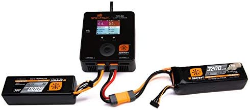 Батерия Spektrum Smart RC Липо: 2200 mah 3 S 11,1 В 30C с жак IC3 (съвместим с EC3), SPMX22003S30, черен