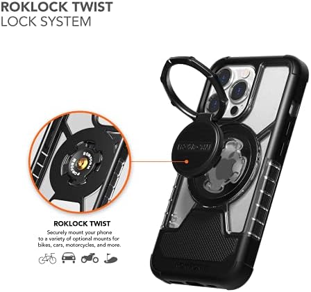 Rokform - Калъф за iPhone 13 Pro Crystal Case + Управляемият определяне на арматурното табло с две магнити за мобилен телефон за кола, камион или микробус