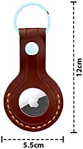 Кожен Защитен калъф Crown-B за Apple Airtage с брелоком за ключове, изцяло ръчна изработка от естествена кожа Crazy