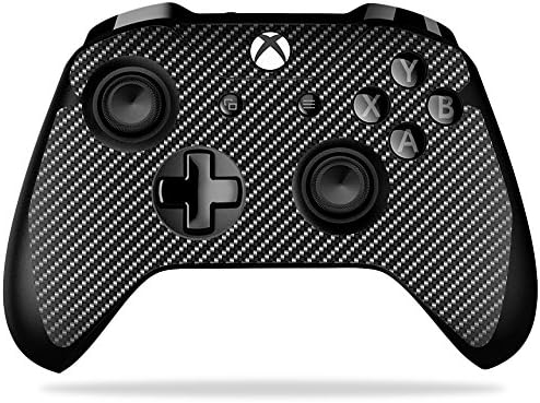 Корица MightySkins, съвместима с контролер на Microsoft Xbox One X - от въглеродни влакна | Защитно, здрава и уникална